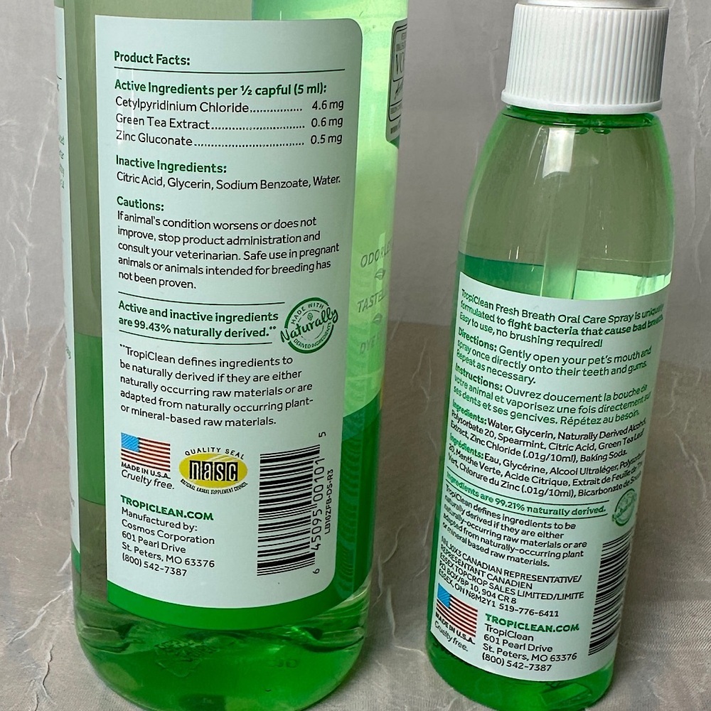 New Tropiclean‎ Fresh Breath Dental Health Solution & Oral Care Spray For Dogs - Picture 4 of 11